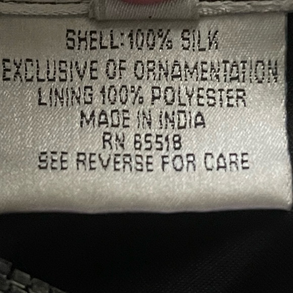 VTG Stenay 100% Silk Black w/Silver Sequins/Beads Evening Blouse/Top  Sz Med - Picture 4 of 9